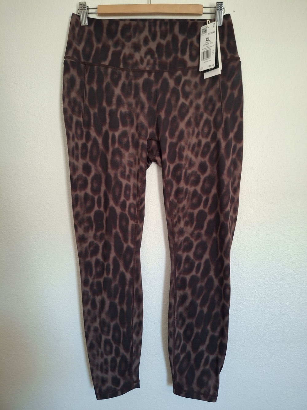 NWT adidas Optimé Leopard 7/8 Leggings High Rise With Pockets XL
